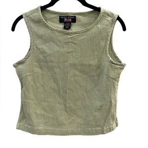 Quizz Jeans Women’s Seersucker Cropped Tank Size L